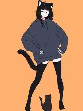 黑猫变成女孩子的故事